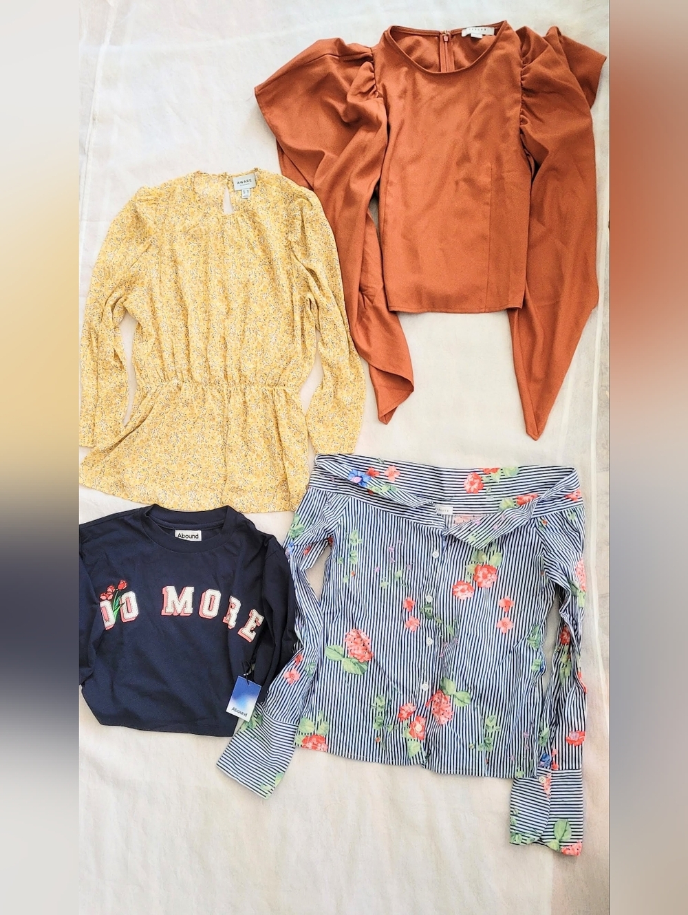 NWOT! Fall Boho Top Set Preppy Barbiecore Women's Dress Shirt Blouse Bundle XS